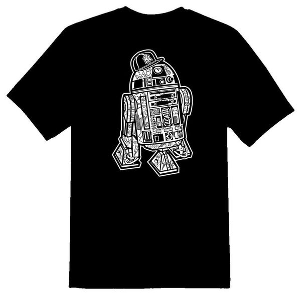 street droid funny tee shirt black or white, White;black
street droid funny tee shirt black or white, White;black