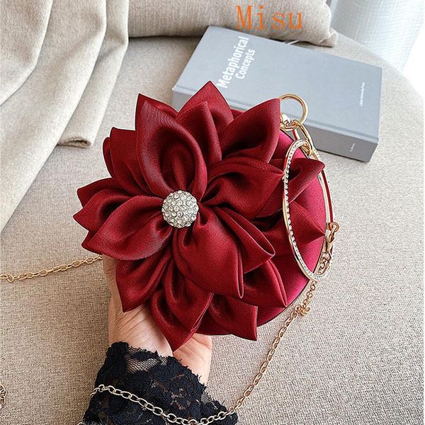 red flower clutch purse women round evening bag crystal diamond wedding silk handbag exquisite chain shoulder bags ftb154
red flower clutch purse women round evening bag crystal diamond wedding silk handbag exquisite chain shoulder bags ftb154