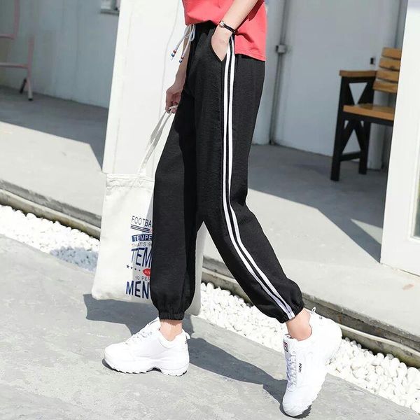 women's pants & capris long leisure women bottoms autumn spring female clothes double striped jogger haren sweatpants sportswear trouse, Black;white
women's pants & capris long leisure women bottoms autumn spring female clothes double striped jogger haren sweatpants sportswear trouse, Black;white