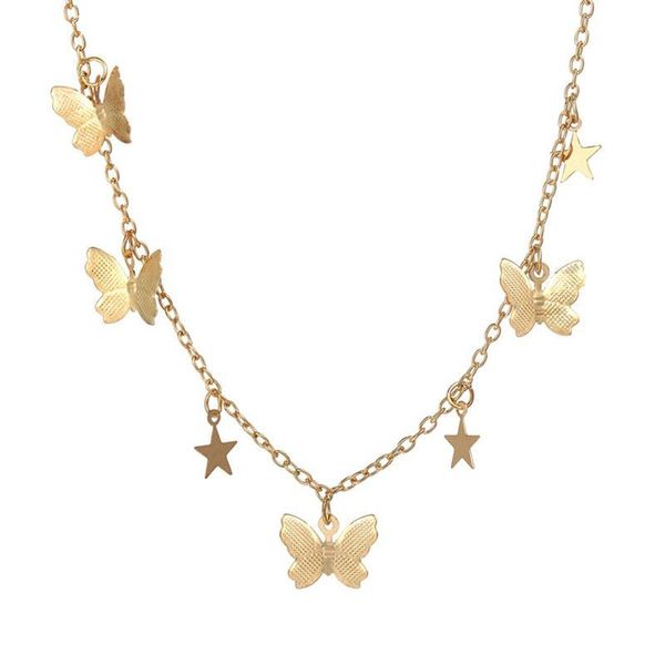 fashion retro star butterfly pendant necklace for women wedding party statement 2021 women choker necklaces jewelry, Golden;silver
fashion retro star butterfly pendant necklace for women wedding party statement 2021 women choker necklaces jewelry, Golden;silver