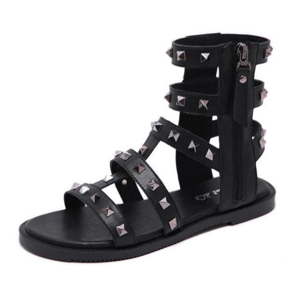 sandals 2021 summer fashion open toe hollow female fairy flat beach vacation roman wind zipper rivet, Black
sandals 2021 summer fashion open toe hollow female fairy flat beach vacation roman wind zipper rivet, Black