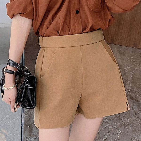 women's shorts winter woolen casual 2021 autumn brown black grey high waist fashion for woman thick y, White;black
women's shorts winter woolen casual 2021 autumn brown black grey high waist fashion for woman thick y, White;black