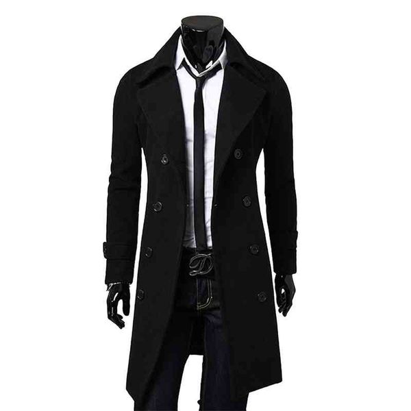 men's long autumn et, high-quality self-supporting raincoat, solid color, double button, fashion brand, Black
men's long autumn et, high-quality self-supporting raincoat, solid color, double button, fashion brand, Black