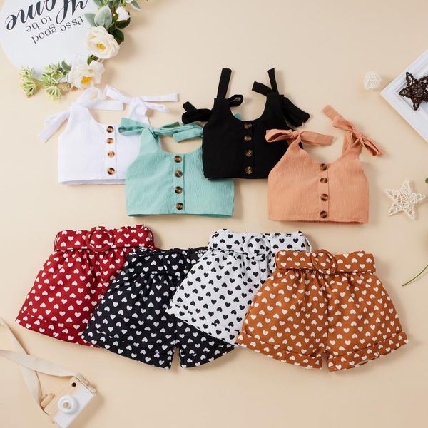 toddler baby girls summer clothes fashion kids set sleeveless solid buttoned + love printed shorts clothing sets, White
toddler baby girls summer clothes fashion kids set sleeveless solid buttoned + love printed shorts clothing sets, White