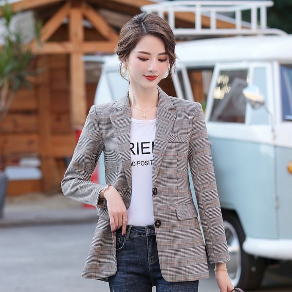 exquisite high-end suit women's casual spring summer plaid british style 2021ol, White;black
exquisite high-end suit women's casual spring summer plaid british style 2021ol, White;black