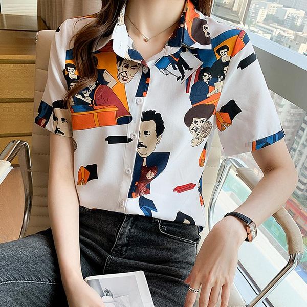 women's blouses & shirts 2021 summer blouse shirt for women fashion short sleeve chiffon office lady work slim blusas japan korean sty, White
women's blouses & shirts 2021 summer blouse shirt for women fashion short sleeve chiffon office lady work slim blusas japan korean sty, White