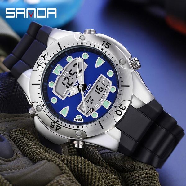 wristwatches sanda 2021 brand sports men's quartz watch casual style military waterproof s male clock relogio masculino, Slivery;brown
wristwatches sanda 2021 brand sports men's quartz watch casual style military waterproof s male clock relogio masculino, Slivery;brown