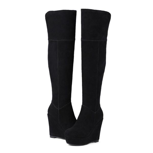 boots qplyxcoblack fashion women autumn winter cow suede ladies wedges leather over the knee platform, Black
boots qplyxcoblack fashion women autumn winter cow suede ladies wedges leather over the knee platform, Black