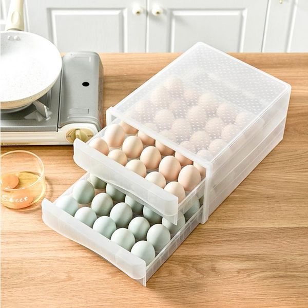 grids super-large eggs case refrigerator egg storage box transparent durable plastic kitchen container bottles & jars
grids super-large eggs case refrigerator egg storage box transparent durable plastic kitchen container bottles & jars