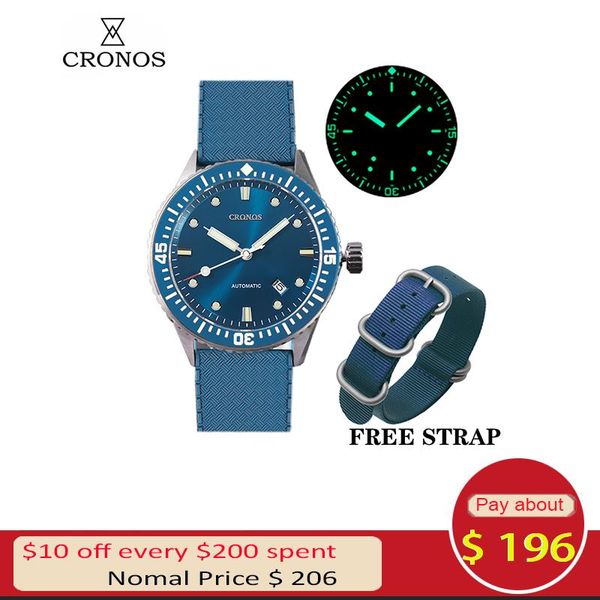 wristwatches cronos sea diver men watch c3 luminous convex nail automatic nh35 200m water resistant rotating ceramic bezel rubber band, Slivery;brown
wristwatches cronos sea diver men watch c3 luminous convex nail automatic nh35 200m water resistant rotating ceramic bezel rubber band, Slivery;brown