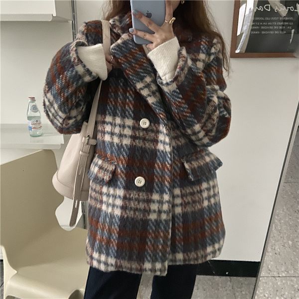 jackets spring woolen warm chic plaid stylish women jackets loose all match streetwear coats, Black;brown
jackets spring woolen warm chic plaid stylish women jackets loose all match streetwear coats, Black;brown