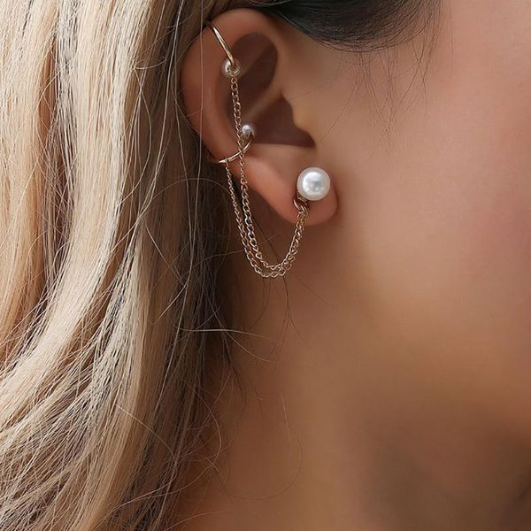 dangle & chandelier women's earrings 1pc punk rock imitation pearl chain tassel as valentine's day gift bijoux femme, Silver
dangle & chandelier women's earrings 1pc punk rock imitation pearl chain tassel as valentine's day gift bijoux femme, Silver