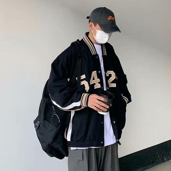 women's jackets baseball collar jacket men's and loose casual spring autumn korean style retro hip hop national trend student, Black;brown
women's jackets baseball collar jacket men's and loose casual spring autumn korean style retro hip hop national trend student, Black;brown