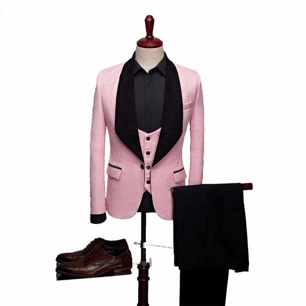men's suits & blazers 2021 mens fashion big shawl lapel 3 pieces set pink red blue white black wedding groom quality jacquard banquet t
men's suits & blazers 2021 mens fashion big shawl lapel 3 pieces set pink red blue white black wedding groom quality jacquard banquet t