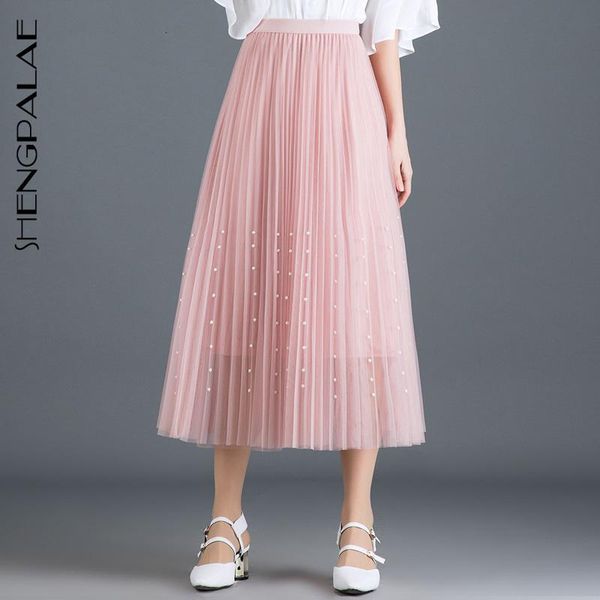 skirts shengpalae 2021 spring summer women beading mesh tulle skirt elastic high waist pleated faldas mujer moda solid 9a271, Black
skirts shengpalae 2021 spring summer women beading mesh tulle skirt elastic high waist pleated faldas mujer moda solid 9a271, Black