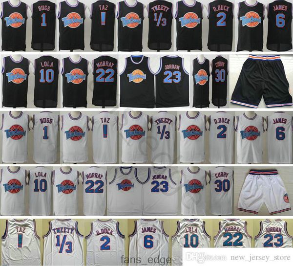 wholesale space jam movie tune squad looney 1 bugs 2 daffy duck 10 lola bunny taz tweety bill murray curry james stitched basketball jerseys, Black
wholesale space jam movie tune squad looney 1 bugs 2 daffy duck 10 lola bunny taz tweety bill murray curry james stitched basketball jerseys, Black
