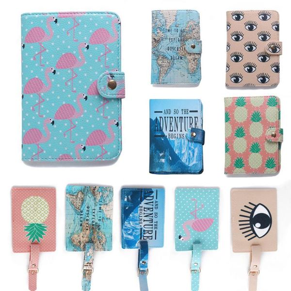 card holders passport holder cover cute little animals and plants travel id clip short sets case, Brown;gray
card holders passport holder cover cute little animals and plants travel id clip short sets case, Brown;gray