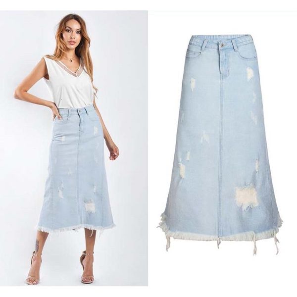 skirts 2021 womens long denim skrits a-word ripped jeans skits female spring and summer maxi skirt saias s/3xl j2761 vwh2, Black
skirts 2021 womens long denim skrits a-word ripped jeans skits female spring and summer maxi skirt saias s/3xl j2761 vwh2, Black