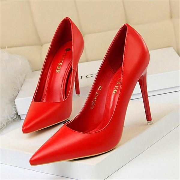 34-43 soft leather shallow fashion women's high heels shoes candy colors pointed toe women pumps show thin female office shoe dress, Black
34-43 soft leather shallow fashion women's high heels shoes candy colors pointed toe women pumps show thin female office shoe dress, Black