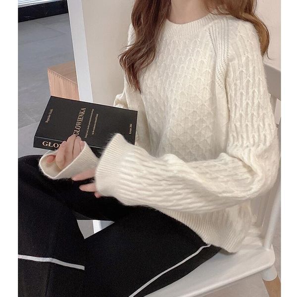 women's sweaters 2021 women autumn winter knitted lady slim solid o-neck long sleeve pullover female elegant casual loose shirts d60, White;black
women's sweaters 2021 women autumn winter knitted lady slim solid o-neck long sleeve pullover female elegant casual loose shirts d60, White;black