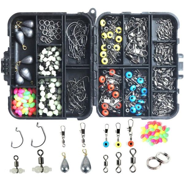 251pcs/box fishing accessories tackle kit quality including jig hooks swivel snaps sinkers split rings beads for freshwater salt
251pcs/box fishing accessories tackle kit quality including jig hooks swivel snaps sinkers split rings beads for freshwater salt