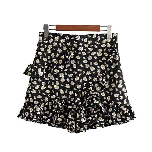 women's shorts women 2021 fashion back zipper streetwear ladies short pants casual pantalones cortos vintage sweet floral print ruffles, White;black
women's shorts women 2021 fashion back zipper streetwear ladies short pants casual pantalones cortos vintage sweet floral print ruffles, White;black