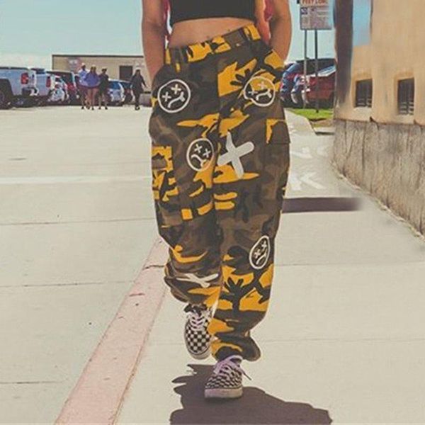 women's pants & capris women casual yellow chic cool slim cotton overall high waist camouflage print fall female fashion punk style, Black;white
women's pants & capris women casual yellow chic cool slim cotton overall high waist camouflage print fall female fashion punk style, Black;white