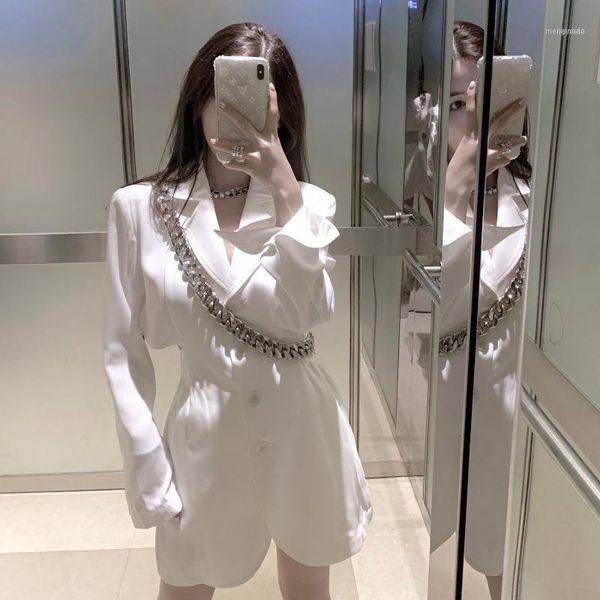 women's suits & blazers 2021 autumn winter women office work female fashion long sleeve solid causal korean style elegant coats q4211, White;black
