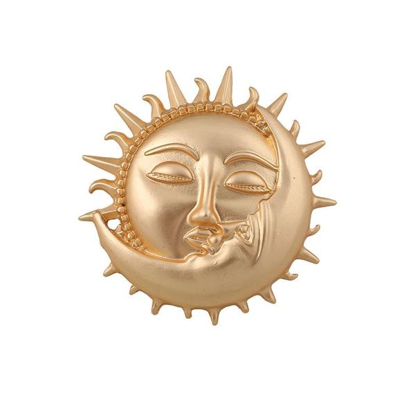 pins, brooches european and american style fashion creative matte gold sun god moon with temperament coat brooch female, Gray
pins, brooches european and american style fashion creative matte gold sun god moon with temperament coat brooch female, Gray