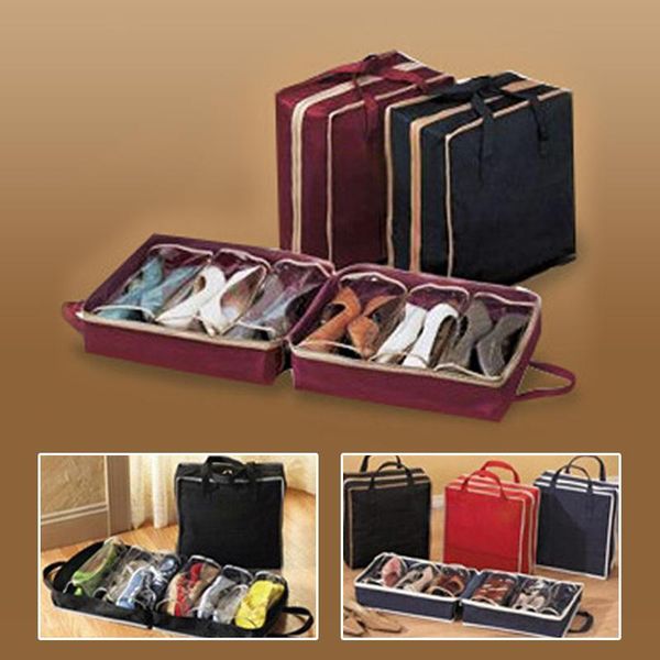 grid shoes storage bag non-woven dust proof organizer under bed closet portable travel box tote luggage bags 
grid shoes storage bag non-woven dust proof organizer under bed closet portable travel box tote luggage bags