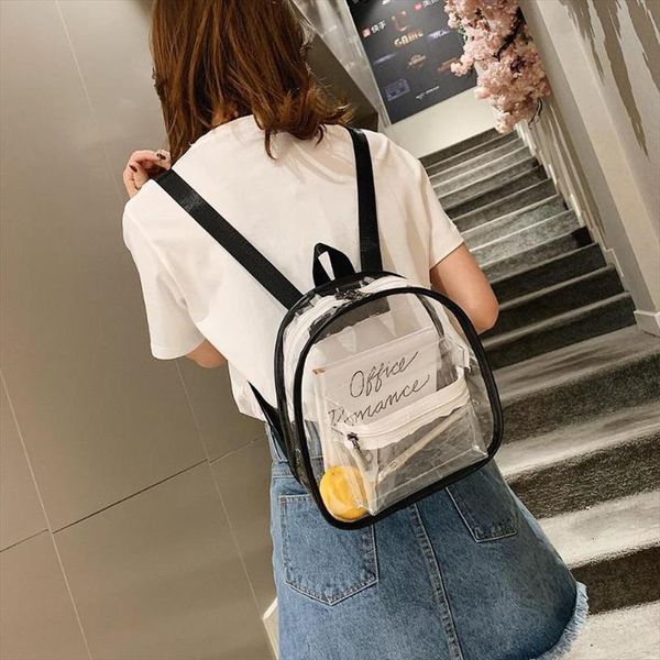 women pvc satchel backpacks school bags travel casual teenage girls transparent small shoulder fashion clear
women pvc satchel backpacks school bags travel casual teenage girls transparent small shoulder fashion clear