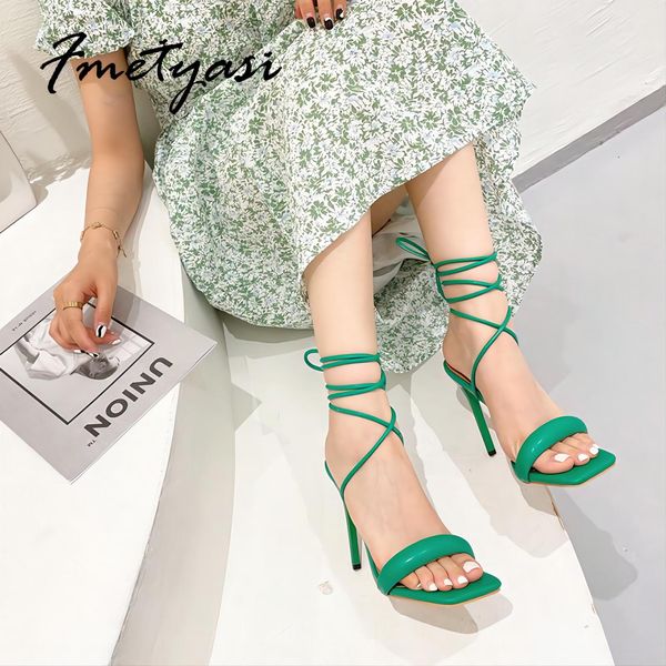 women sandals green square toe ankle strap gladiator 2022 summer shoes fashion lace-up party ladies high heel 40-41, Black
women sandals green square toe ankle strap gladiator 2022 summer shoes fashion lace-up party ladies high heel 40-41, Black