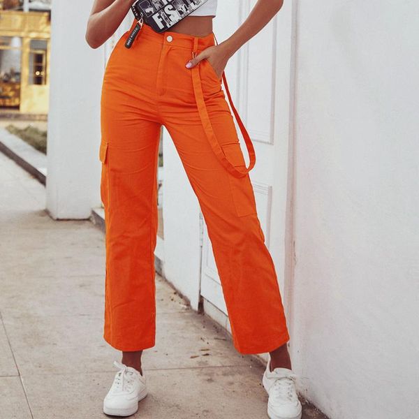 women's pants & capris high waist pocket trousers for women 2021 autumn street fashion casual wide leg long female, Black;white
women's pants & capris high waist pocket trousers for women 2021 autumn street fashion casual wide leg long female, Black;white