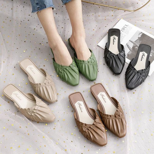 slippers slipper women candy color flats shoes office & career casual square toe mules footwear spring summerjelly slide, Black
slippers slipper women candy color flats shoes office & career casual square toe mules footwear spring summerjelly slide, Black