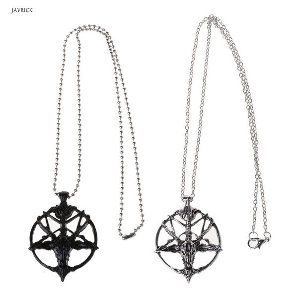 pendant necklaces javrick pentagram sabbatic goat head baphomet laveyan lavey satainism, Silver
pendant necklaces javrick pentagram sabbatic goat head baphomet laveyan lavey satainism, Silver