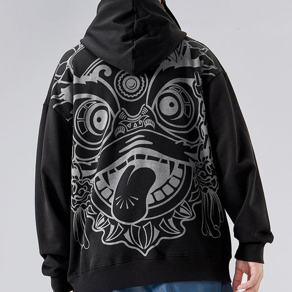 hoodies guochao chinese style lion hoodie hip hop cartoon oversize chao brand coat embroidered plush thickened sweater men, Black
hoodies guochao chinese style lion hoodie hip hop cartoon oversize chao brand coat embroidered plush thickened sweater men, Black