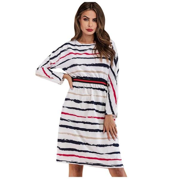 fashion women elastic dresses long sleeved o-neck striped printed ladies loose plain casual party vestidos plus size#g3, Black;gray
fashion women elastic dresses long sleeved o-neck striped printed ladies loose plain casual party vestidos plus size#g3, Black;gray