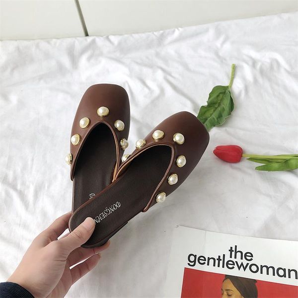 slippers 2021 summer root fashion women's muller style big pearl decorated shoes, Black
slippers 2021 summer root fashion women's muller style big pearl decorated shoes, Black