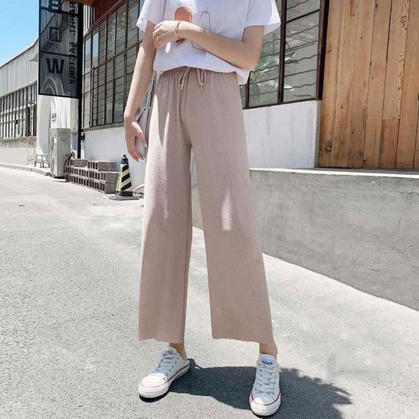 spring wide leg trousers womens capri high waist summer korean black red, Black;white
spring wide leg trousers womens capri high waist summer korean black red, Black;white