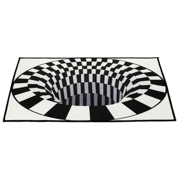 carpets household decoration bedroom rugs black white grid print 3d illusion vortex bottomless hole floor carpet anti-slip hallwaymat
carpets household decoration bedroom rugs black white grid print 3d illusion vortex bottomless hole floor carpet anti-slip hallwaymat