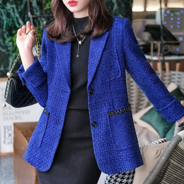 women's suits & blazers jacket fashion elegant blue pockets coat ol styles fall winter thicken blasers for women business work blazer o, White;black
women's suits & blazers jacket fashion elegant blue pockets coat ol styles fall winter thicken blasers for women business work blazer o, White;black