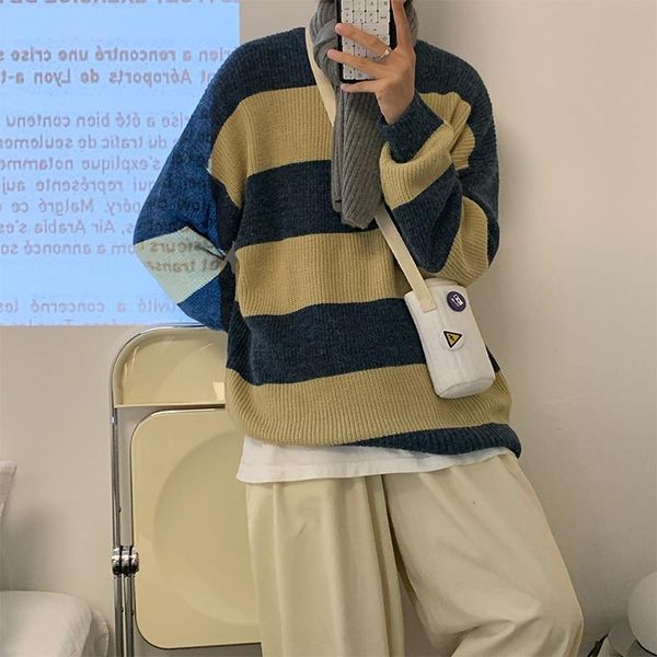 men's sweaters autumn winter striped sweater men warm fashion casual knitted pullover korean loose long-sleeved mens jumper clothes, White;black
men's sweaters autumn winter striped sweater men warm fashion casual knitted pullover korean loose long-sleeved mens jumper clothes, White;black