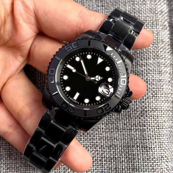 wristwatches 10bar black pvd mechanical nh35 automatic mens watch sapphire glass blue/green/black date cyclops oyster bracelet ceramic bezel, Slivery;brown
wristwatches 10bar black pvd mechanical nh35 automatic mens watch sapphire glass blue/green/black date cyclops oyster bracelet ceramic bezel, Slivery;brown