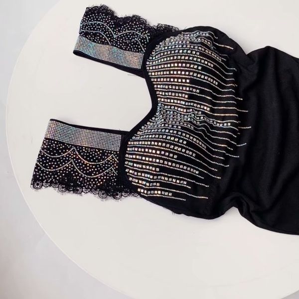 499 spot heavy industry diamond decorations wavy lace shoulder strap comfortable elastic conventional slimming womens outer vest, Black;white
499 spot heavy industry diamond decorations wavy lace shoulder strap comfortable elastic conventional slimming womens outer vest, Black;white
