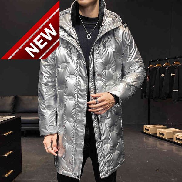 brand new men's winter 2021 jacket white duck down hood long style warm fashion zipper coat male shiny parka, Black
brand new men's winter 2021 jacket white duck down hood long style warm fashion zipper coat male shiny parka, Black