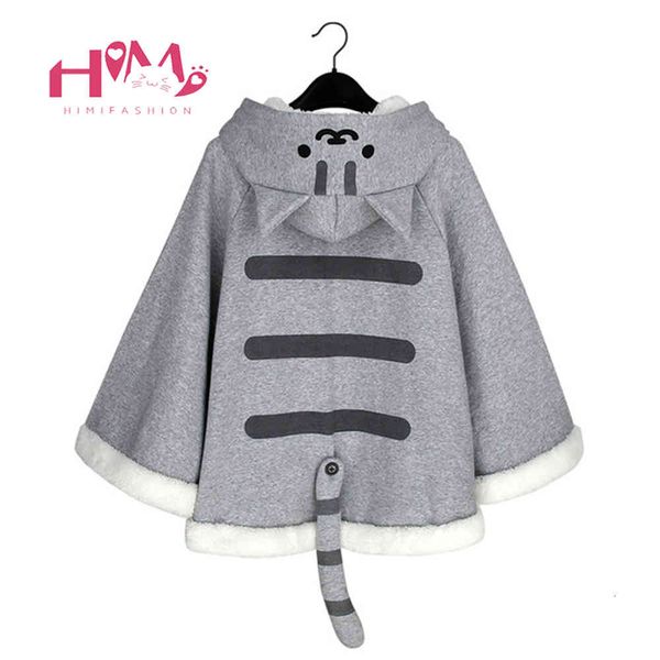 neko atsume kawai cat sweater hoodie cloak cape cotton autumn winter hooded hoodies female ear stereo detachable tail, White;black
neko atsume kawai cat sweater hoodie cloak cape cotton autumn winter hooded hoodies female ear stereo detachable tail, White;black