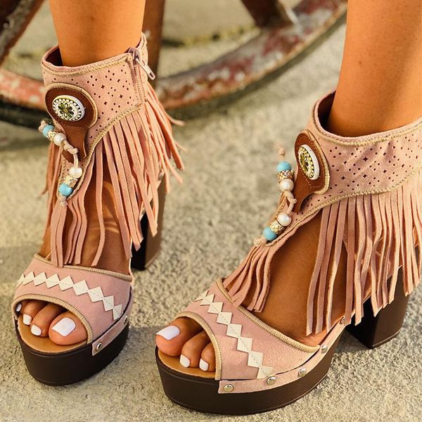 sandals 2021 women rome fringe high square heels female summer style zip shoes ladies peep toe party footwear plus size, Black
sandals 2021 women rome fringe high square heels female summer style zip shoes ladies peep toe party footwear plus size, Black
