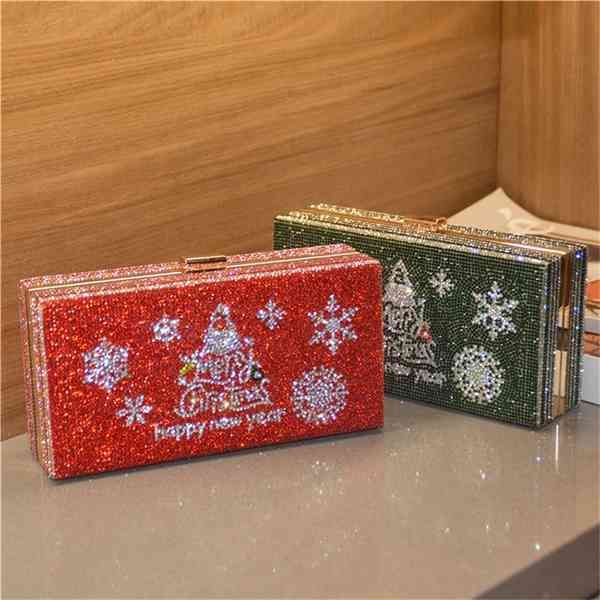 luxury diamond christmas design party clutch bag evening for women shoulder crossbody chain female designer c0601
luxury diamond christmas design party clutch bag evening for women shoulder crossbody chain female designer c0601
