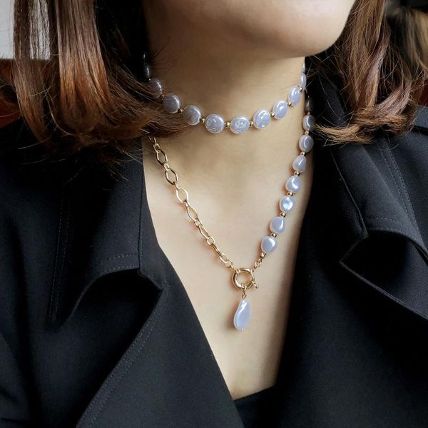 chokers women imitation pearl necklace fashion gold color link chain buckle water drop pendant ladies elegant wedding choker jewelry, Golden;silver
chokers women imitation pearl necklace fashion gold color link chain buckle water drop pendant ladies elegant wedding choker jewelry, Golden;silver
