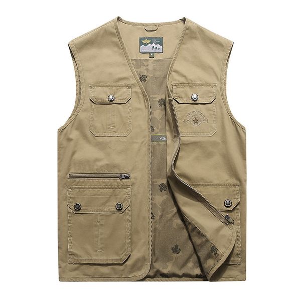 men's vests plus size 7xl 8xl autumn sleeveless jacket military casual cotton male with many pockets fishing waistcoat gnp4, Black;white
men's vests plus size 7xl 8xl autumn sleeveless jacket military casual cotton male with many pockets fishing waistcoat gnp4, Black;white